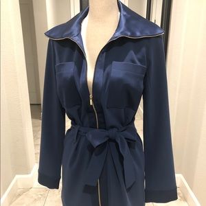 NWT ST. JOHN Marine Blue Wrap Jacket- Sz P